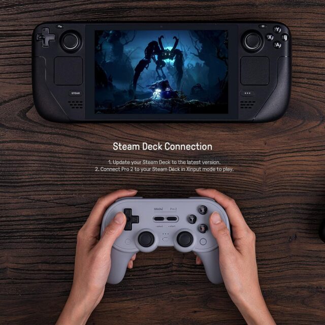 8BitDo Pro 2 Bluetooth Controller for Switch, PC (Black Edition)